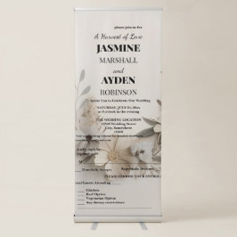 Pancarta Retráctil Invitaciones elegantes de boda personalizadas