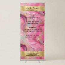 Mármol rosa de lujo y Relieve metalizado dorado