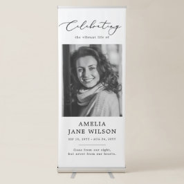 Pancarta Retráctil Mínima Celebración Del Monumento Al Funeral De La