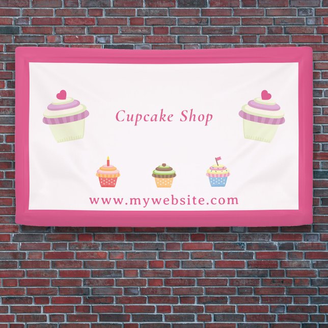 Pancarta rosa de pastel (Cupcake Pink Banner )