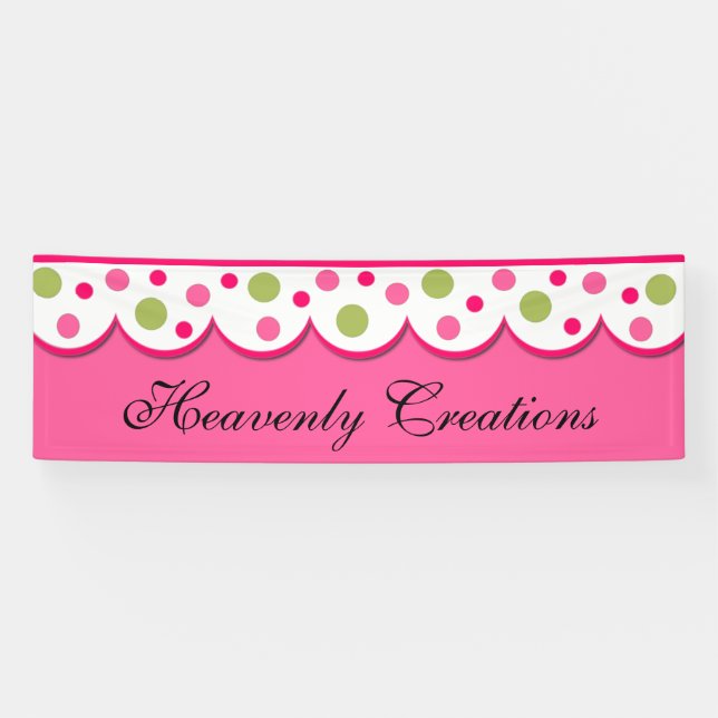 Pancarta rosa y verde en vieira (Horizontal)