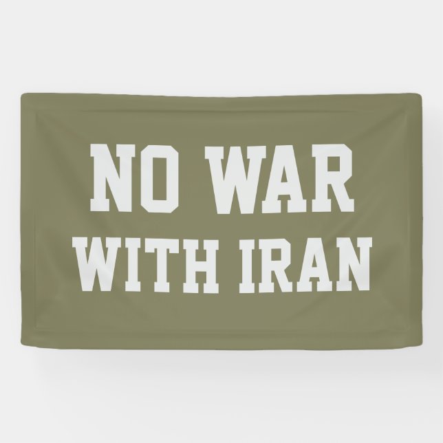Pancarta SIN GUERRA CON IRÁN (Horizontal)