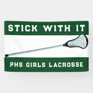 Pancarta verde de Lacrosse Team