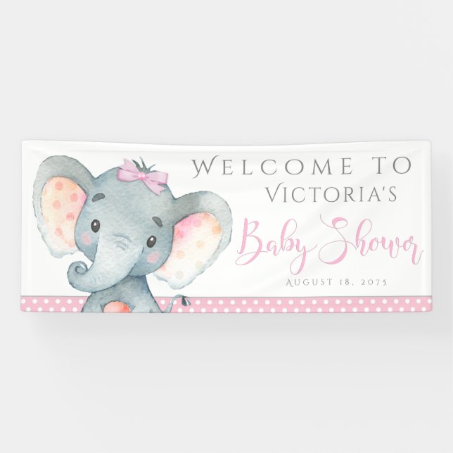 Pancartas de Baby Shower de los chicas Adorables E (Horizontal)
