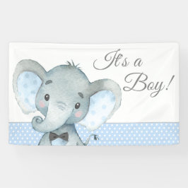Pancartas de Baby Shower para niños elefantes
