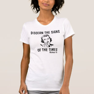 Pancartas de la época, camisetas Mateo 16