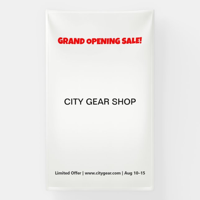 Pancartas de vinilo personalizadas y en blanco | O (Vertical)