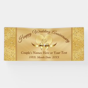 Pancartas del 50° aniversario del Boda de oro