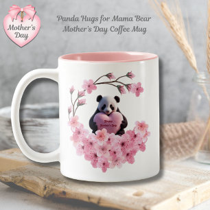 Panda Abrazos para la taza del café del día de la 