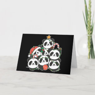 Panda árbol de Navidad divertido animal Navidad va