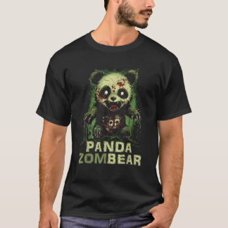 Panda Bear Camiseta Zombie Halloween Para Niños Mu