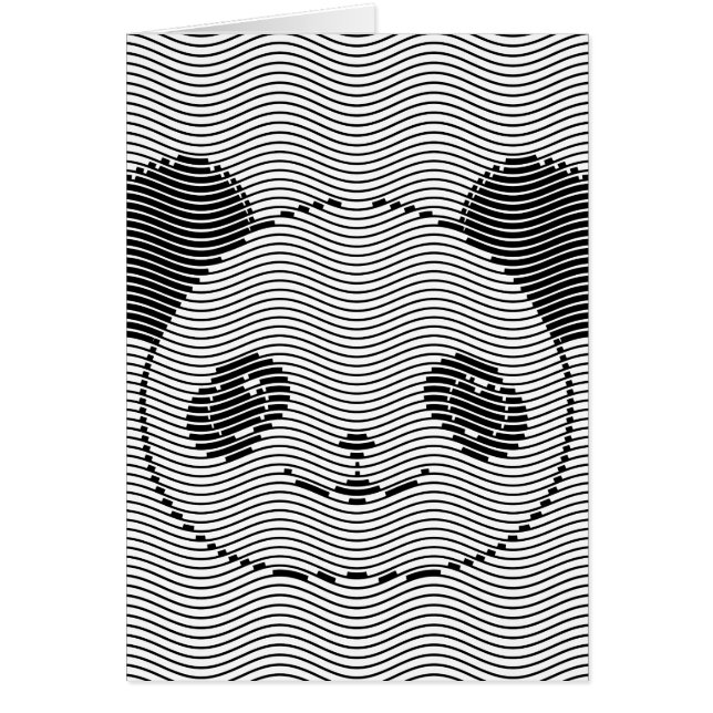 Panda Bear Face On Wave Pattern (Frente)