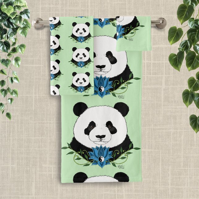 Panda Bear Lotus Flower Blue (Subido por el creador)