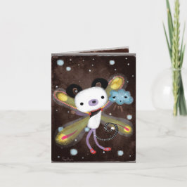 Panda Bear y la linda tarjeta de amigo de la nube