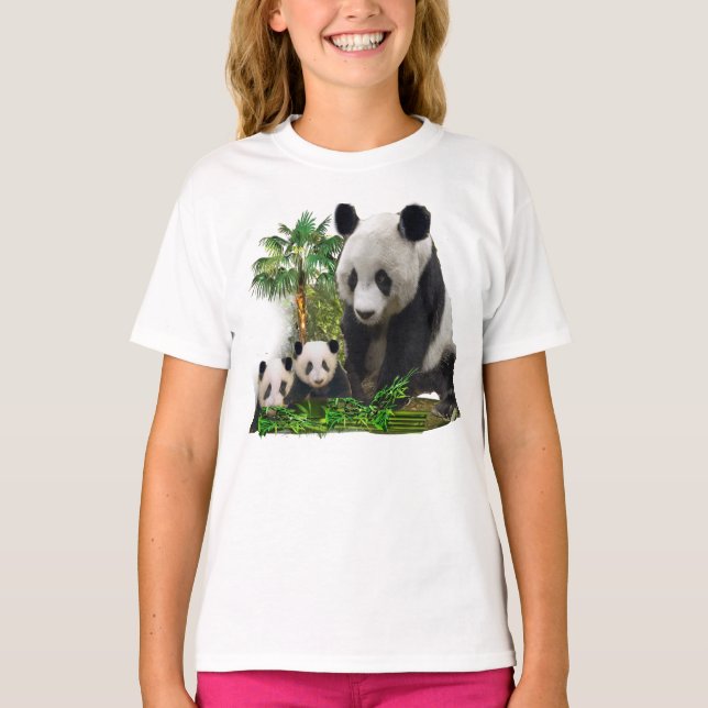 Panda Bears camisetas para chicas (Anverso)