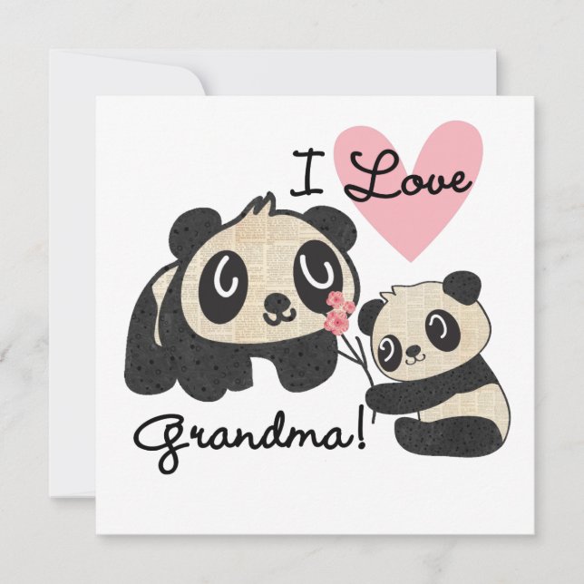 Panda Bears I Love Grandma (Anverso)