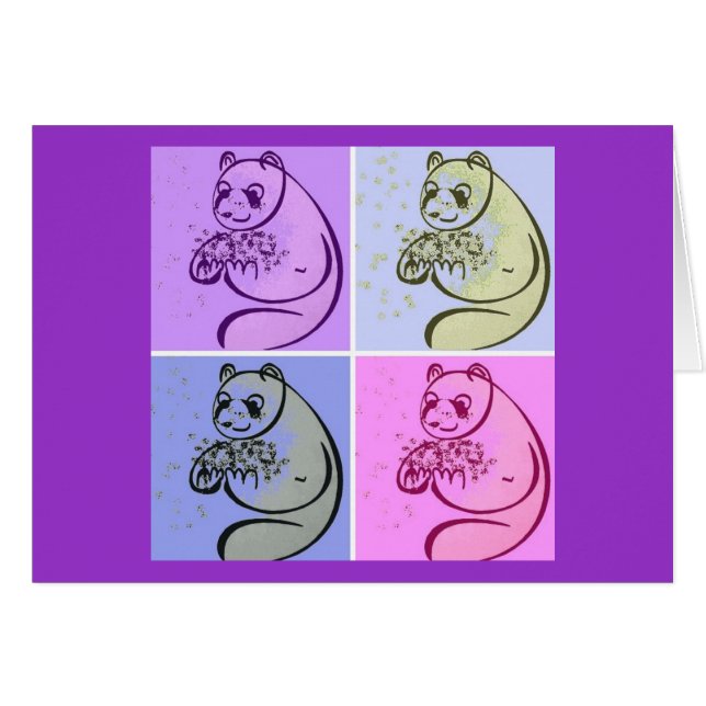 Panda Bears Pop Art (Anverso (Horizontal))