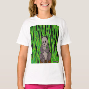 Panda (blanco) - Camiseta básica para niña