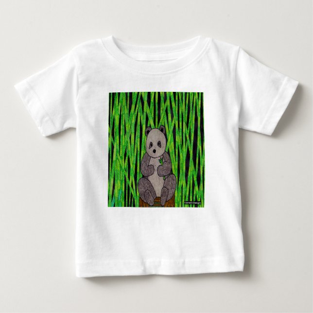Panda (blanco) - Camiseta bebé (Anverso)