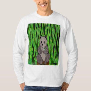 Panda (blanco) - Camiseta de manga larga para homb