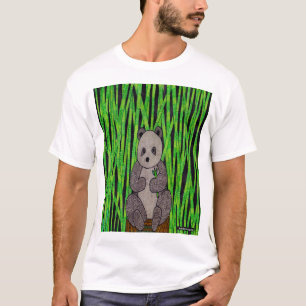 Panda (blanco) - Camiseta Ligera para Hombres