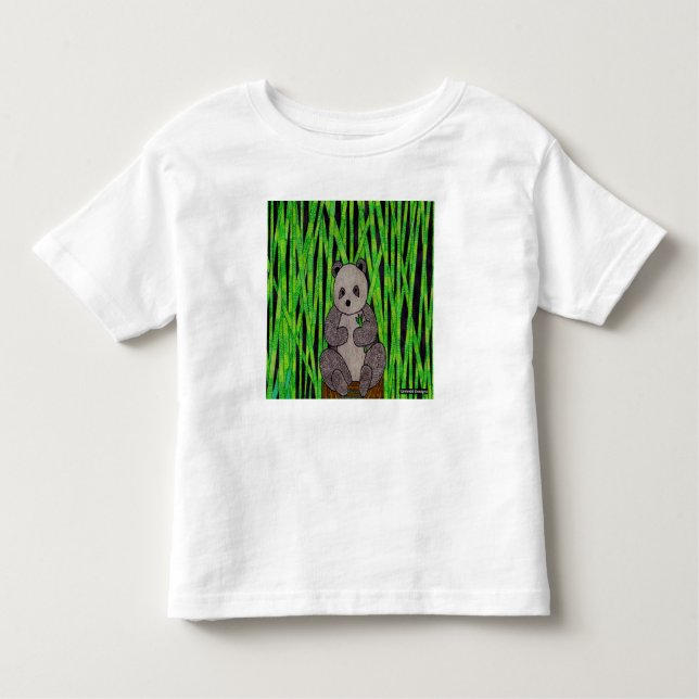 Panda (blanco) - Pequeña camiseta (Anverso)