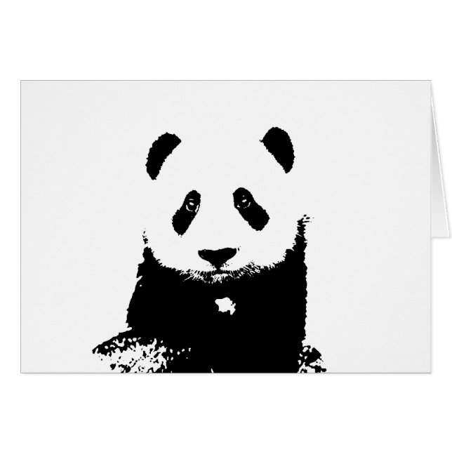 Panda blanco y negro (Anverso (Horizontal))