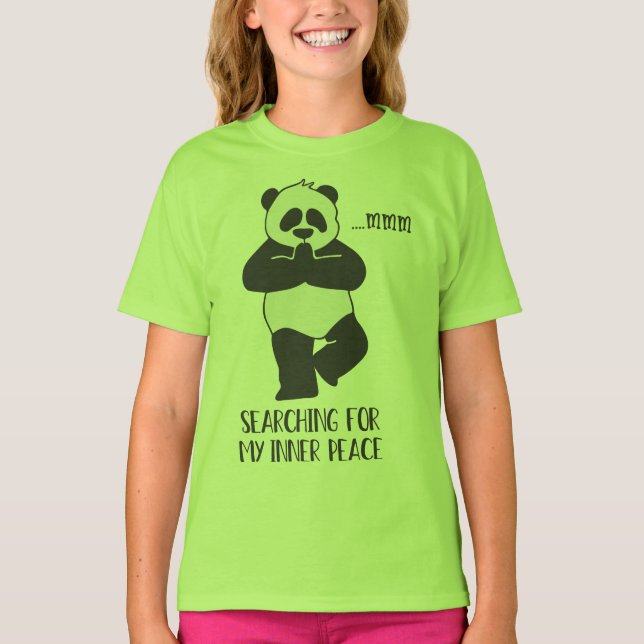 Panda Chica camiseta verde (Anverso)
