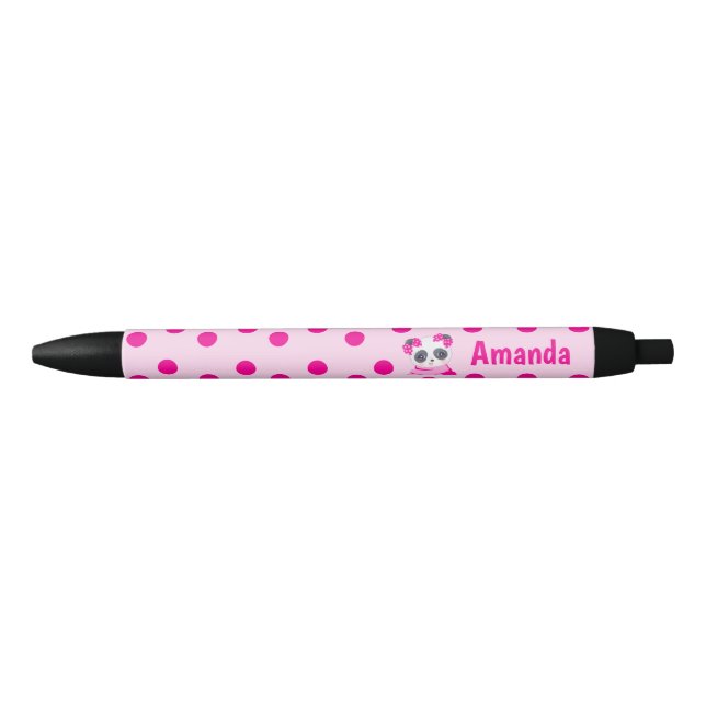 Panda Chica Pluma rosa (Anverso)