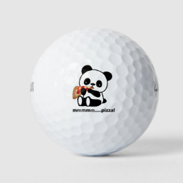 PANDA COMIENDO PIZZA - bonitos pelotas de golf