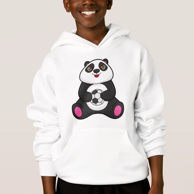 Panda como jugador de fútbol con pelota de fútbol (Anverso)