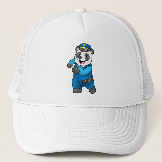 Panda como oficial de policía con gorra de policía (Anverso)