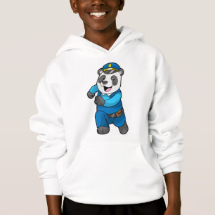 Panda como oficial de policía con gorra de policía