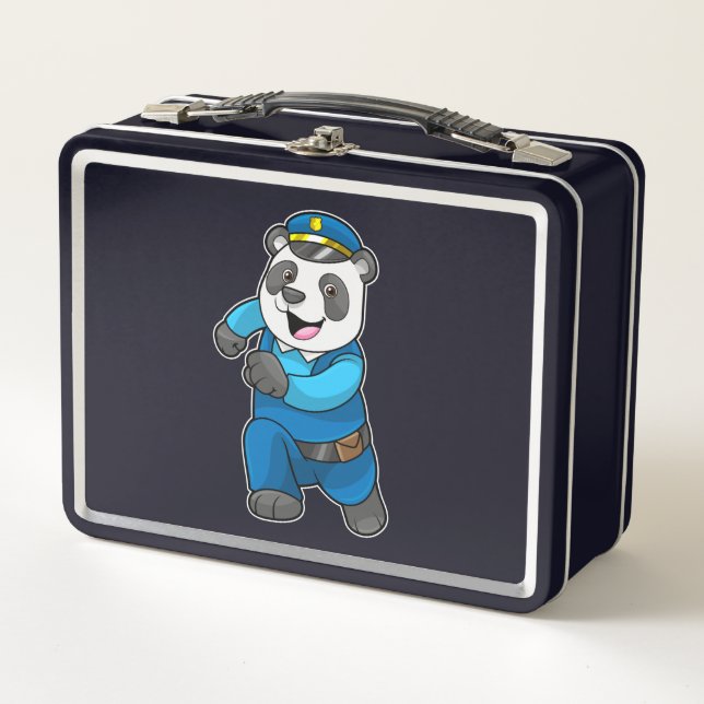 Panda como oficial de policía con gorra de policía (Anverso)