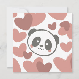 Panda con corazones