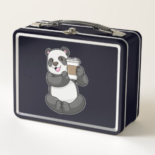 Panda con el café a ir