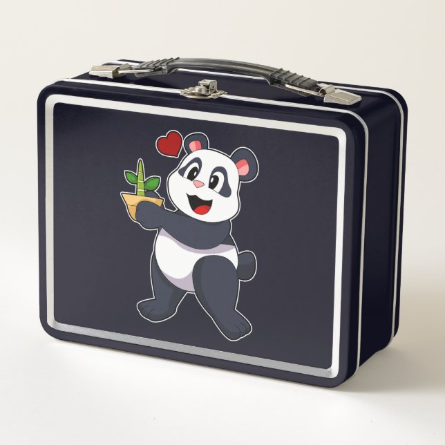 Panda con flores de bambú (Anverso)