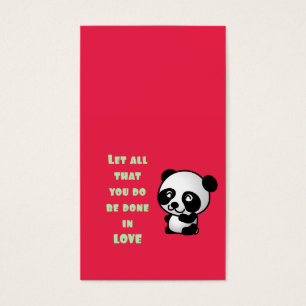 Panda con Inspiradora cita de amor