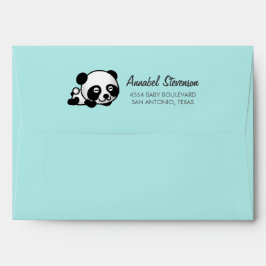 Panda con seña preimpresa Baby Shower del bebé