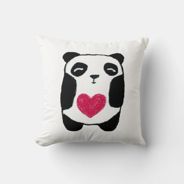 Panda con una almohada del corazón (Anverso)