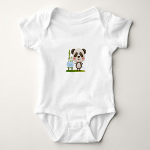 Panda Cute Design Baby Jersey Bodysuit