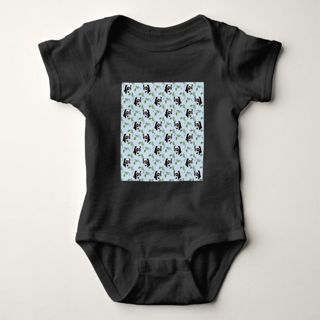 Panda Cute Design Baby Jersey Bodysuit (Anverso)