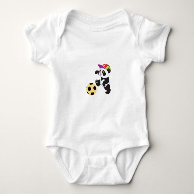 Panda Cute Design Baby Jersey Bodysuit (Anverso)