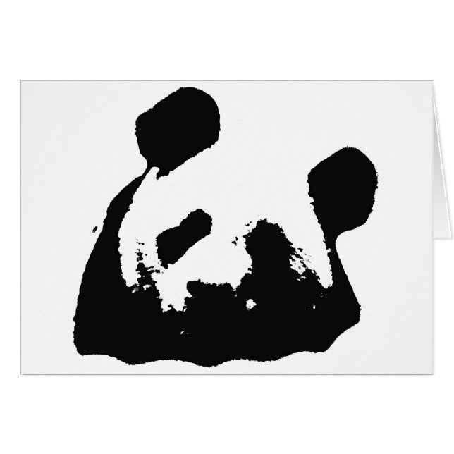 Panda de arte pop blanco negro (Anverso (Horizontal))