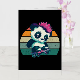 Panda de bebé lindo con mohawk | Skater Panda