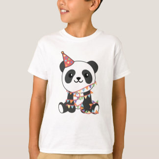 Panda De Cumpleaños Para Los Niños Una Camiseta De