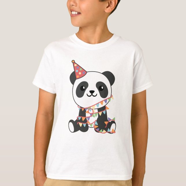 Panda De Cumpleaños Para Los Niños Una Camiseta De (Anverso)