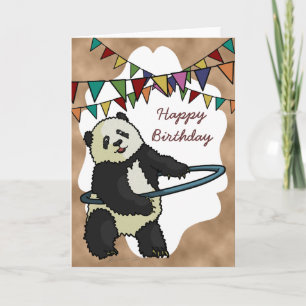 Panda de Hoola Hooping, tarjeta de felicitación