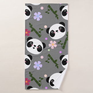 Panda de Kawaii en gris