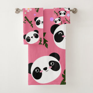 Panda de Kawaii en rosa